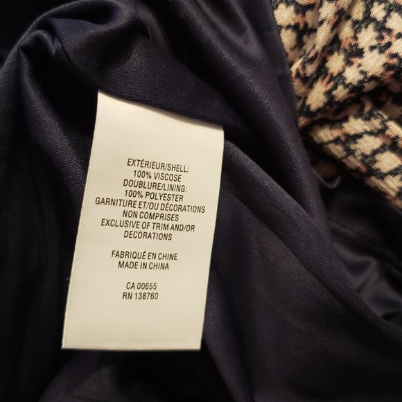 Reitmans Short Sleeve Printed Midi Dress with Sash - Picture 9 of 9